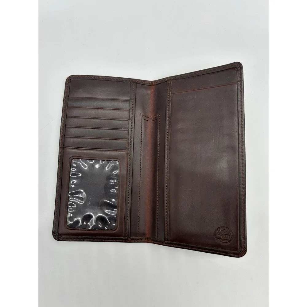 Silver Creek Classics Men's Brown Leather Rodeo Wallet w/Buffalo Nickle Concho